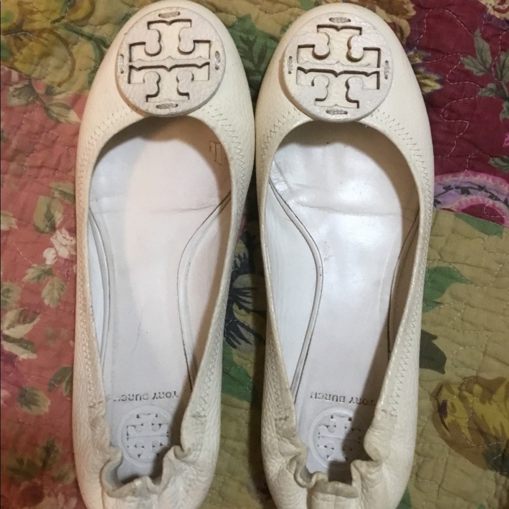 Tory Burch flats Ivory size 10 GUC
